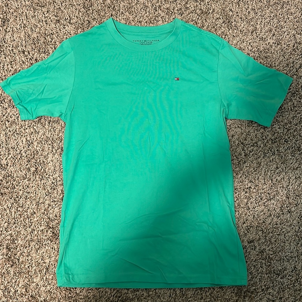 [NWOT] Tommy Hilfiger Logo Shirt Sea foam Green - Size Kid’s XL
